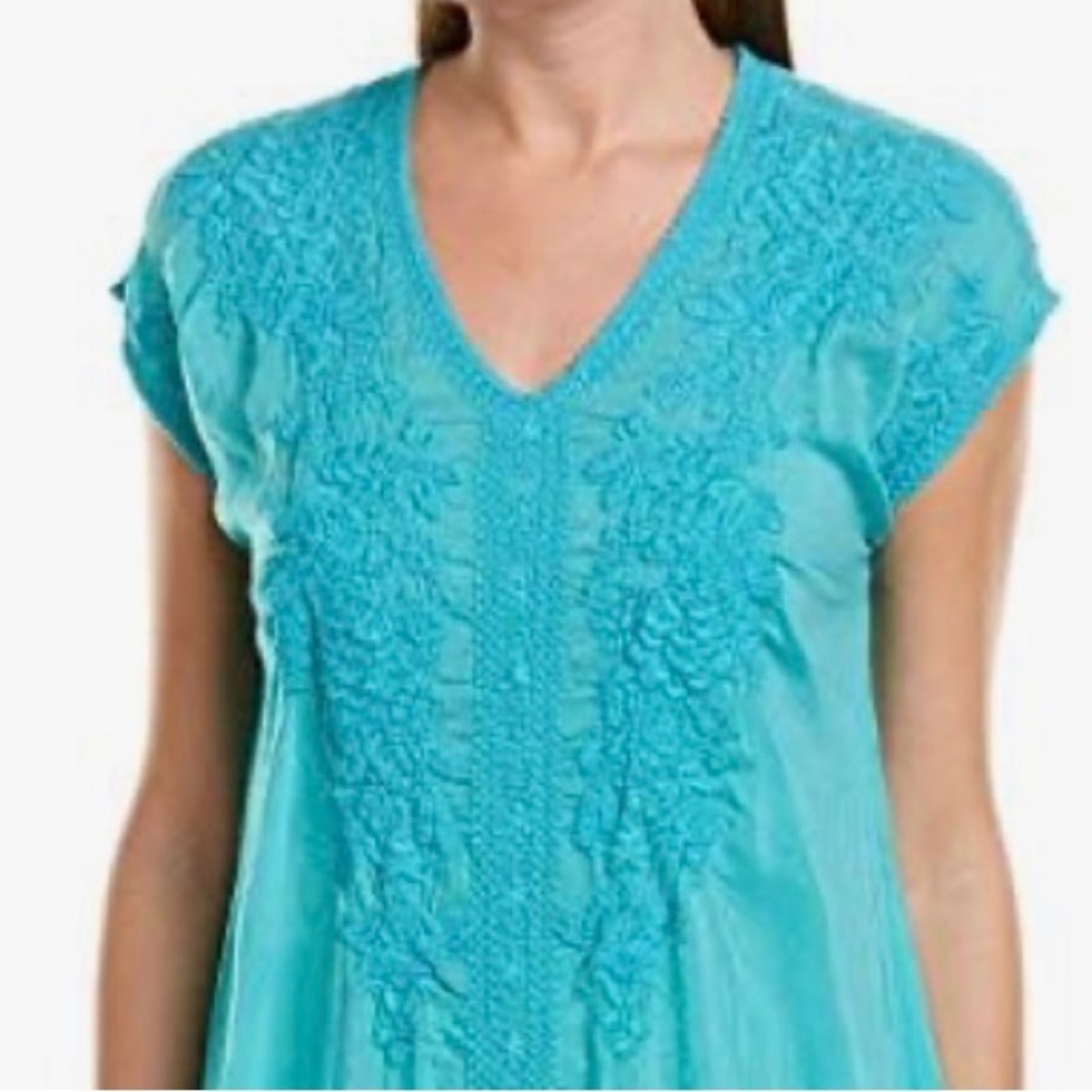 Johnny Was Aqua Tunic Women’s Top Size XS